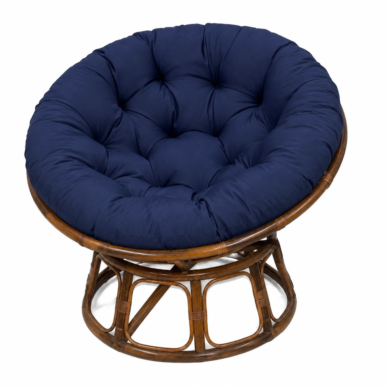Bequemes Papasan Sitzkissen, Wasserdicht & Weich, Ideal für Drinnen und Draußen, Marineblau, 120cm
