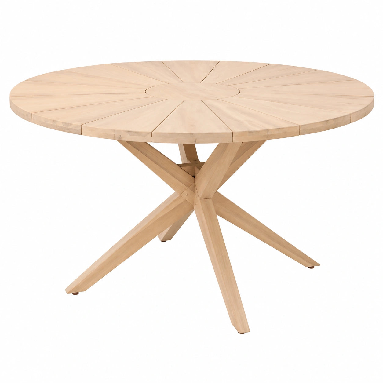 Riess Ambiente Runder Gartentisch 140cm Akazienholz Wetterfest