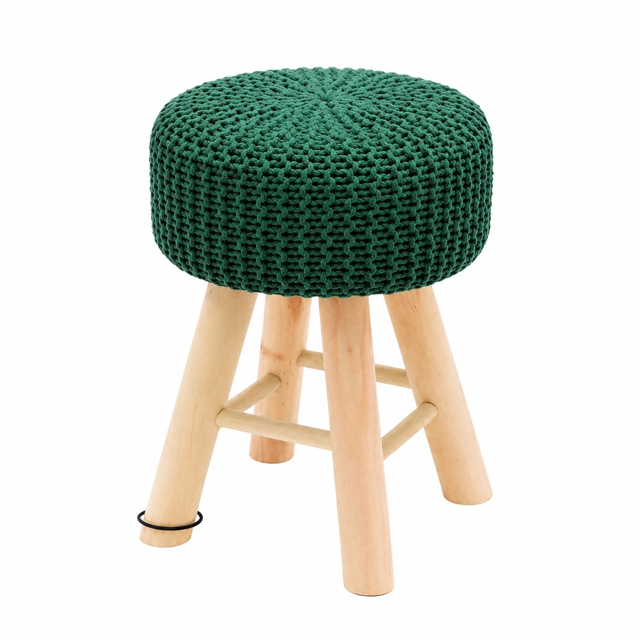 Runder Ottoman-Fußhocker aus Massivholz, vielseitiger moderner Sitzhocker für Kinderzimmer