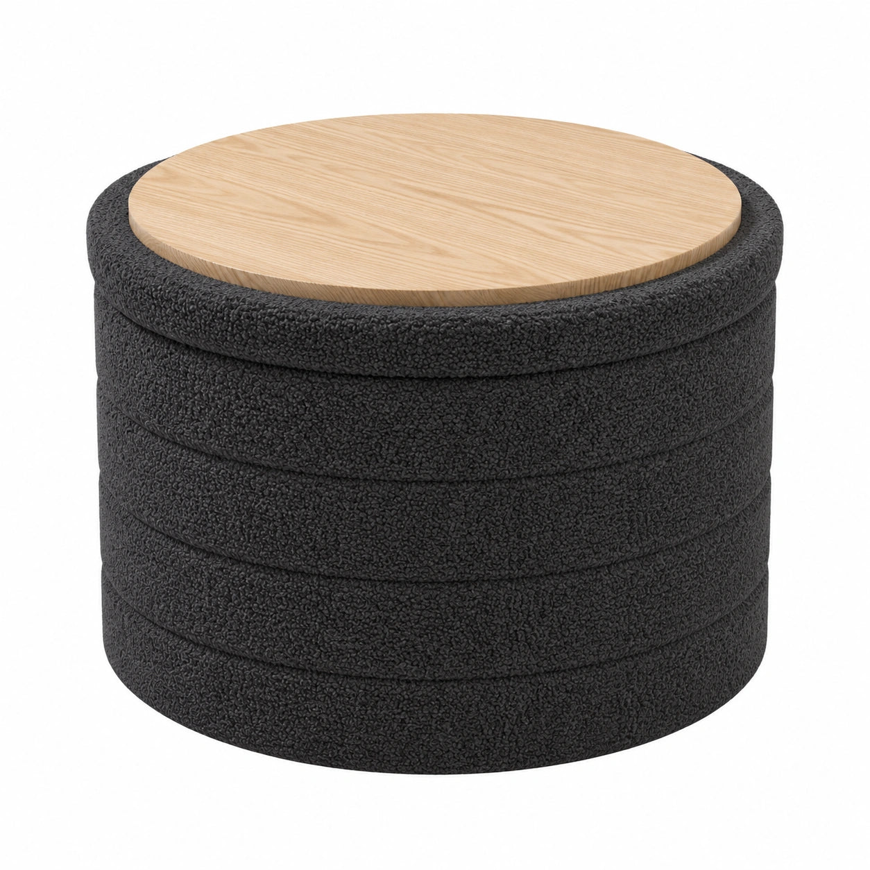 Bonlife Klappbare Sitztruhe mit Stauraum - Grau, 56x56x40 cm | Ideal für Schlafzimmer & Wohnzimmer
