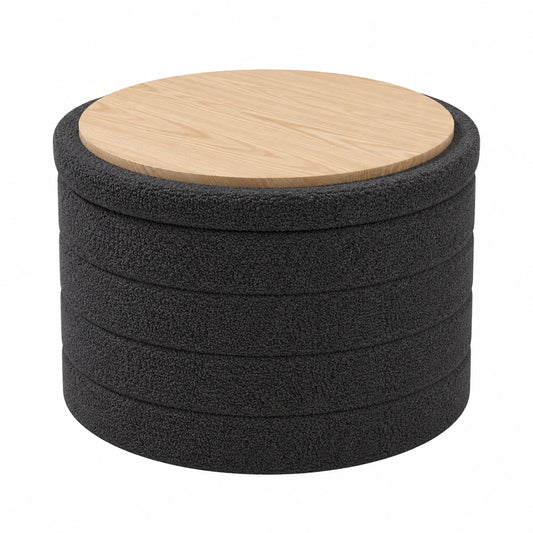 Bonlife Klappbare Sitztruhe mit Stauraum - Grau, 56x56x40 cm | Ideal für Schlafzimmer & Wohnzimmer