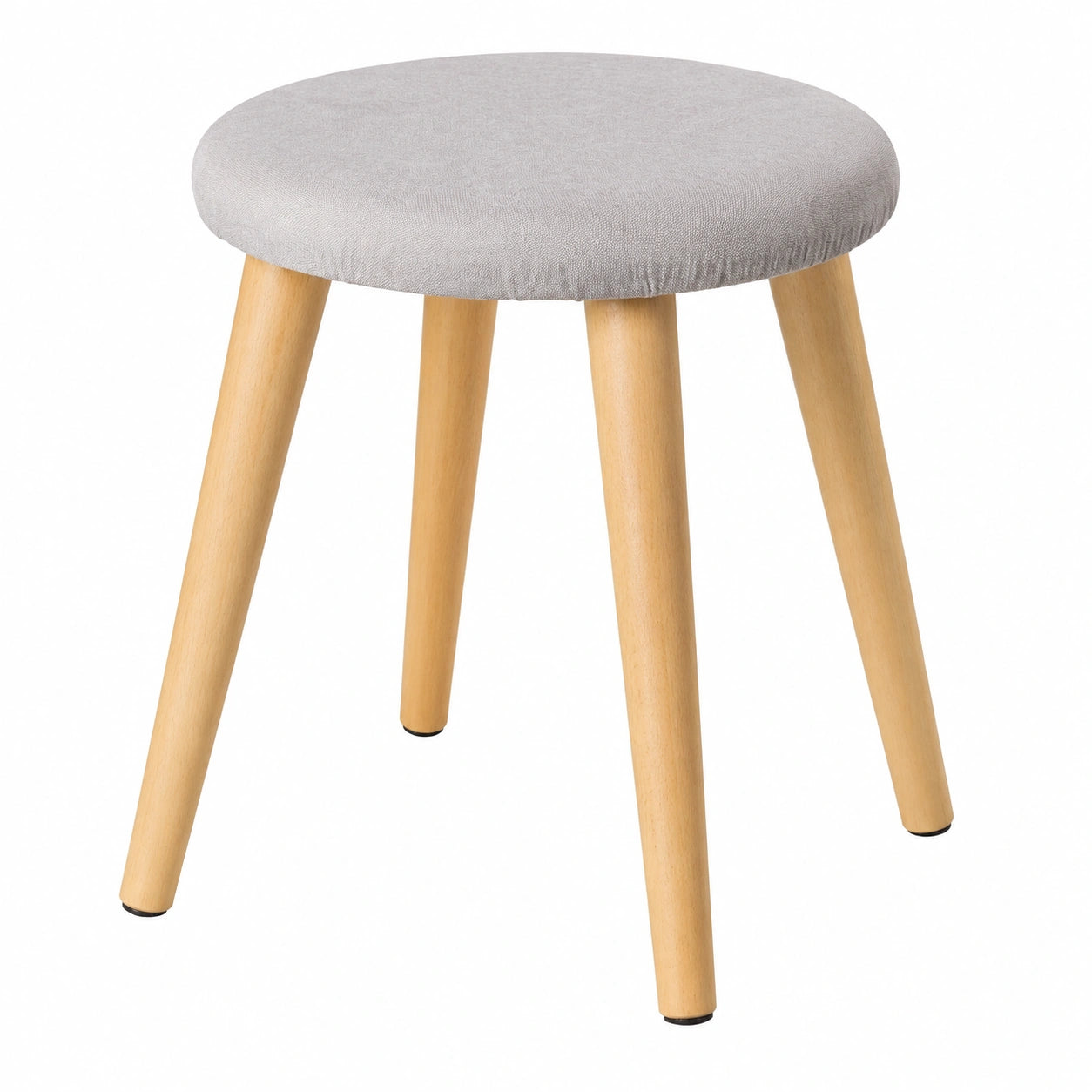 ECHTWERK Skandi Sitzhocker Grau - Modernes Design, Bequemer Komfort, Stabil bis 200 kg, 40 x 40 x 42 cm