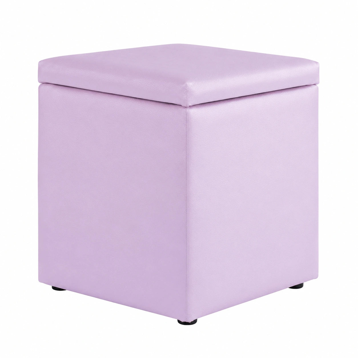Moderner Kunstleder-Hocker Lavendel mit Stauraum für Wohnzimmer & Schlafzimmer